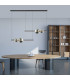Kastoria Bar Pendant Ceiling Light Black Matt - Smoked Glass LED 3000K Dimmable-2