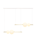 Kastoria Bar Pendant Ceiling Light Gold Matt - Opal Glass LED 3000K Dimmable-1