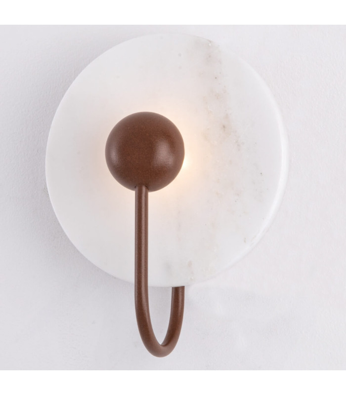 Pano Integrated Led Wall Lamp White Marble - Corten LED 3000K-4
