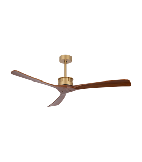Zambelis Ceiling Fan Gold-Solid Walnut Wood Blades-1