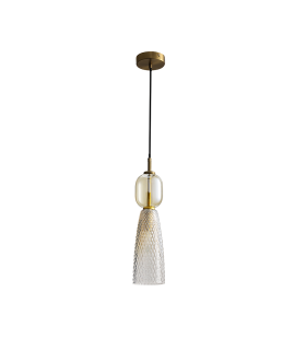 Elyra Slim Pendant Ceiling Light Antique Brass 1ΧΕ14-1