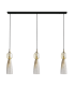 Elyra Bar Pendant Ceiling Light Black-Antique Brass 3ΧΕ14-1