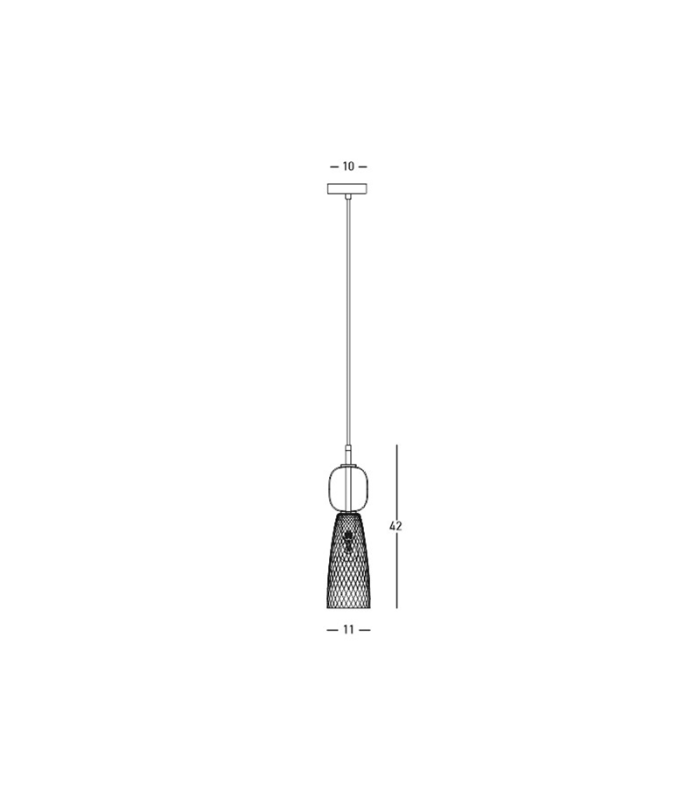 Elyra Slim Pendant Ceiling Light Antique Brass 1ΧΕ14-3