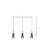 Elyra Bar Pendant Ceiling Light Black-Antique Brass 3ΧΕ14-4