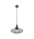 Lysion Dome Pendant Ceiling Light Anodised Dark Grey-Smoked Glass 1ΧΕ27-1