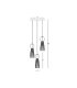 Elyra Cluster Pendant Ceiling Light Black-Antique Brass 3ΧΕ14-4