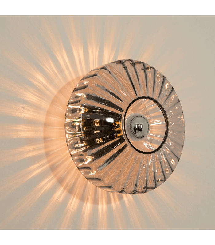 Lysion Wall Lamp Anodised Dark Grey-Smoked Glass 1ΧΕ27-2