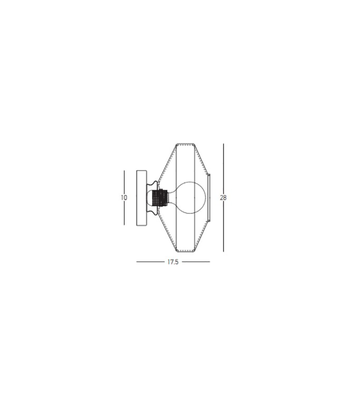 Lysion Wall Lamp Anodised Dark Grey-Smoked Glass 1ΧΕ27-4