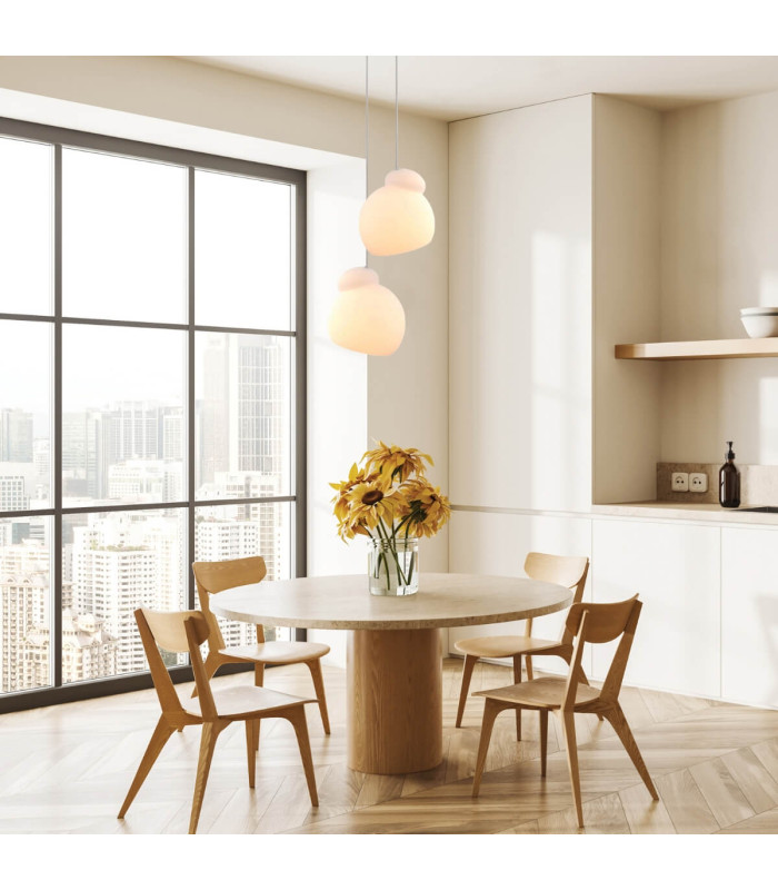 Zambelis Dome Pendant Ceiling Light White Ματτ 1ΧΕ27-3