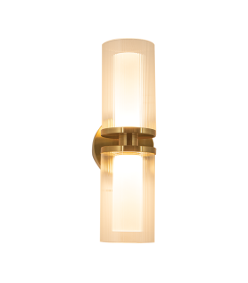 Soleris Flush Wall Uplighter Gold Matt LED 3000K Dimmable-1