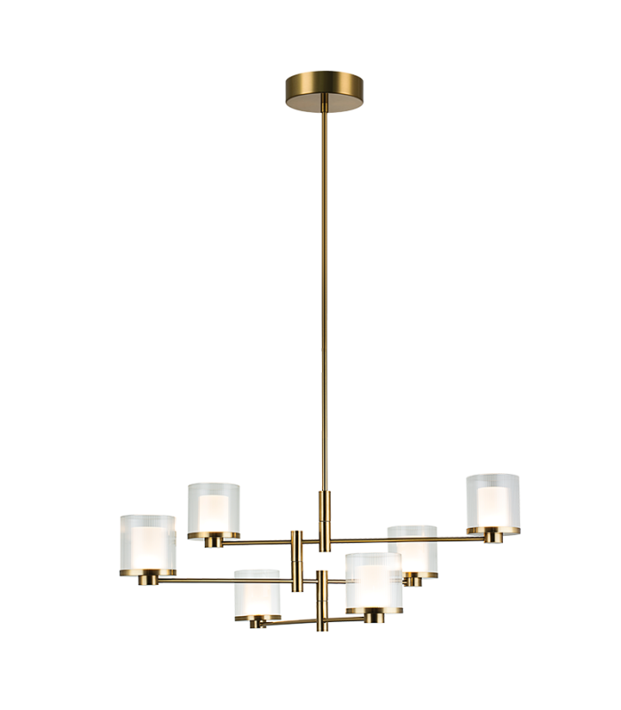 Althia Multi Arm Pendant Ceiling Light Gold Matt LED 3000K Dimmable-1