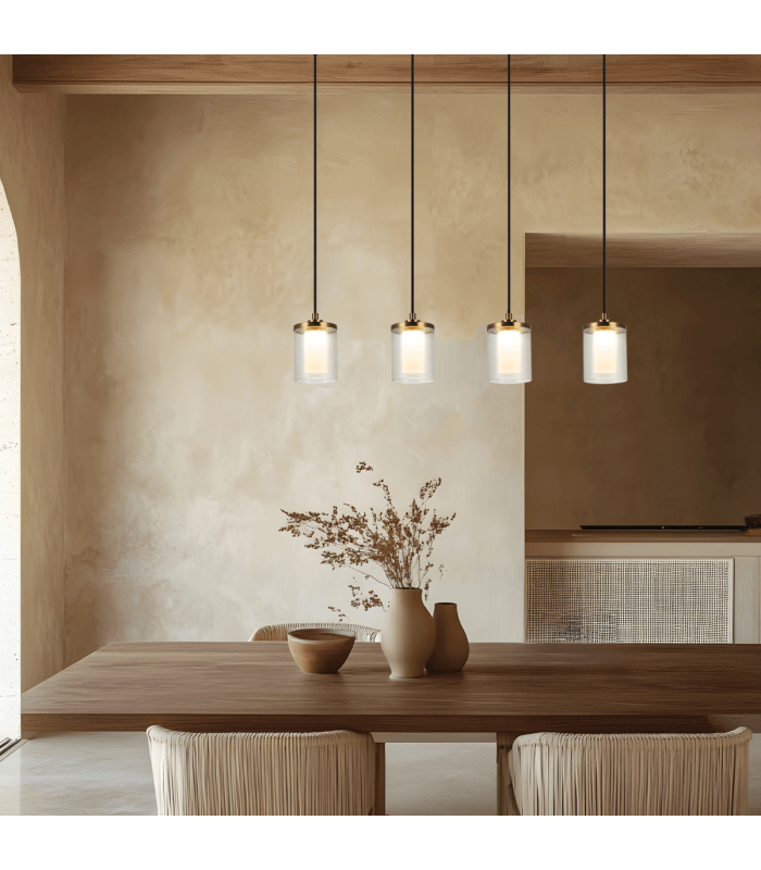 Althia Bar Pendant Ceiling Light Gold Matt LED 3000K Dimmable-2