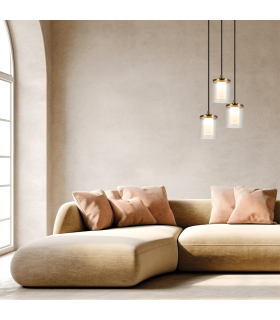 Althia Cluster Pendant Ceiling Light Gold Matt LED 3000K Dimmable-2