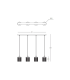 Althia Bar Pendant Ceiling Light Gold Matt LED 3000K Dimmable-4