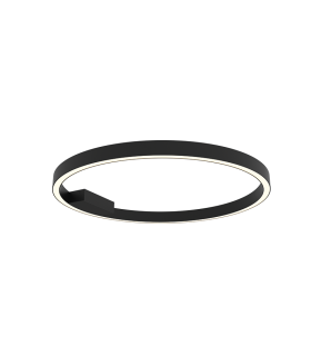Aria 60cm Integrated Led Semi Flush Ceiling Light Black Matt LED 3000K Dimmable-1