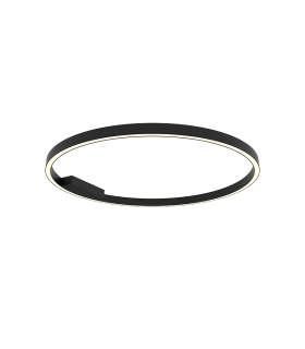 Aria 80cm Integrated Led Semi Flush Ceiling Light Black Matt LED 3000K Dimmable-1