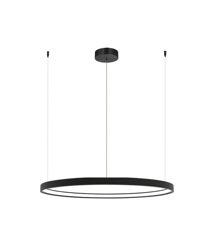 Latsia 60cm Pendant Ceiling Light Black Matt LED 3000K Dimmable 28W-1