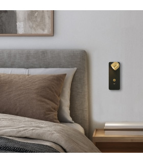 Zambelis Reading Wall Light Black Matt-Brass LED 3000K-2