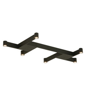Zambelis Integrated Led Semi Flush Ceiling Light Sandy Black LED 3000K Dimmable-1