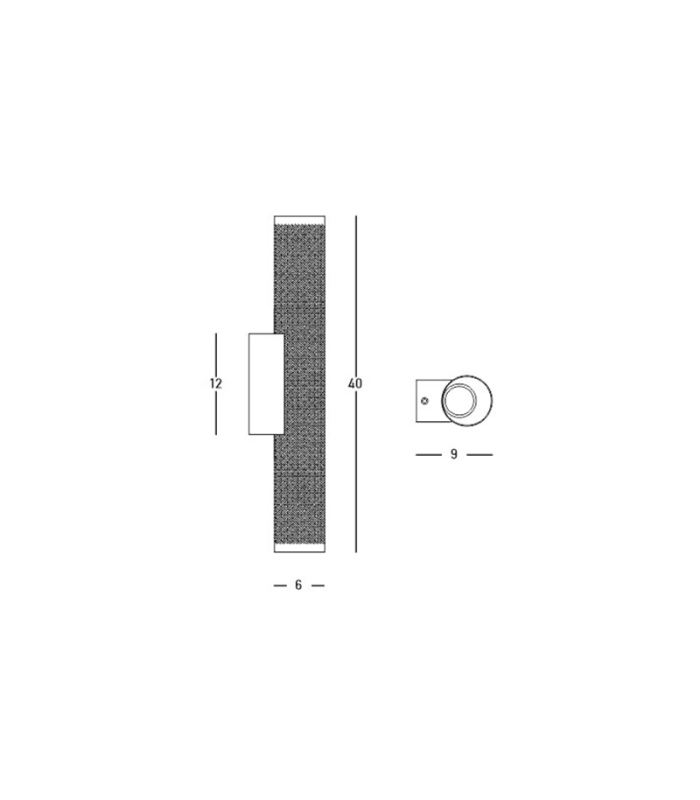 Zambelis Integrated Led Wall Lamp Black Matt-Brass LED 3000K-4