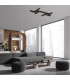 Zambelis Integrated Led Semi Flush Ceiling Light Sandy Black LED 3000K Dimmable-3