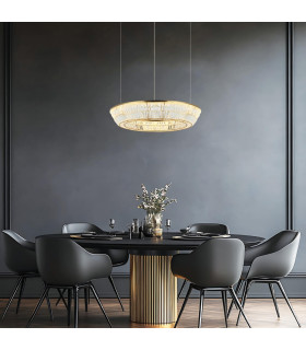 Galora 80cm Pendant Ceiling Light Antique Brass LED 3000K Dimmable-2