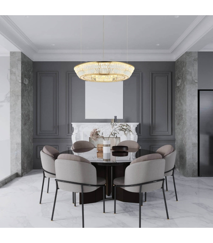 Galora 80cm Pendant Ceiling Light Antique Brass LED 3000K Dimmable-3