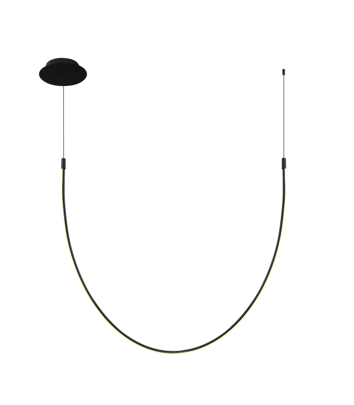 Zambelis 110cm Pendant Ceiling Light Black Matt LED 3000K Dimmable-1