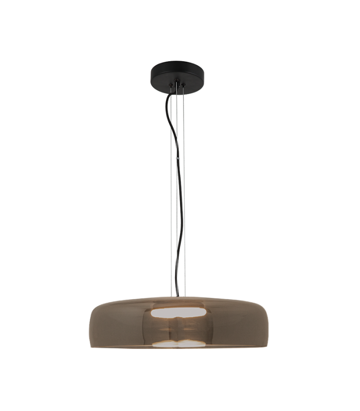 Tarian Cylindrical Pendant Ceiling Light Black Matt LED 3000K-1