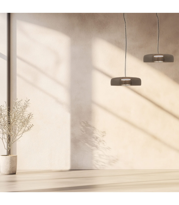 Tarian Cylindrical Pendant Ceiling Light Black Matt LED 3000K-2