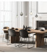 Sylion Bar Pendant Ceiling Light Black Matt -Clear Frost White & Smoked Glass 5xG9 LED-2