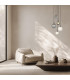 Sylion Cluster Pendant Ceiling Light Black Matt -Clear Frost White & Smoked Glass 5xG9 LED-2