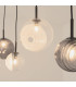 Sylion Bar Pendant Ceiling Light Black Matt -Clear Frost White & Smoked Glass 5xG9 LED-3