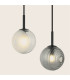 Sylion Cluster Pendant Ceiling Light Black Matt -Clear Frost White & Smoked Glass 5xG9 LED-3