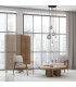 Sylion Cluster Pendant Ceiling Light Black Matt -Clear Frost White & Smoked Glass 5xG9 LED-4
