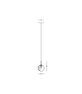 Lyven Globe Pendant Ceiling Light Black Matt -Smoked Glass 1xG9 LED-2