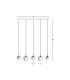 Sylion Bar Pendant Ceiling Light Black Matt -Clear Frost White & Smoked Glass 5xG9 LED-5