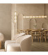Eluna Bar Pendant Ceiling Light Gold Matt-Champagne Glass LED 3000K-4