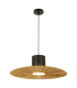 Silikou Dome Pendant Ceiling Light Black Matt-Natural 1ΧΕ27-2