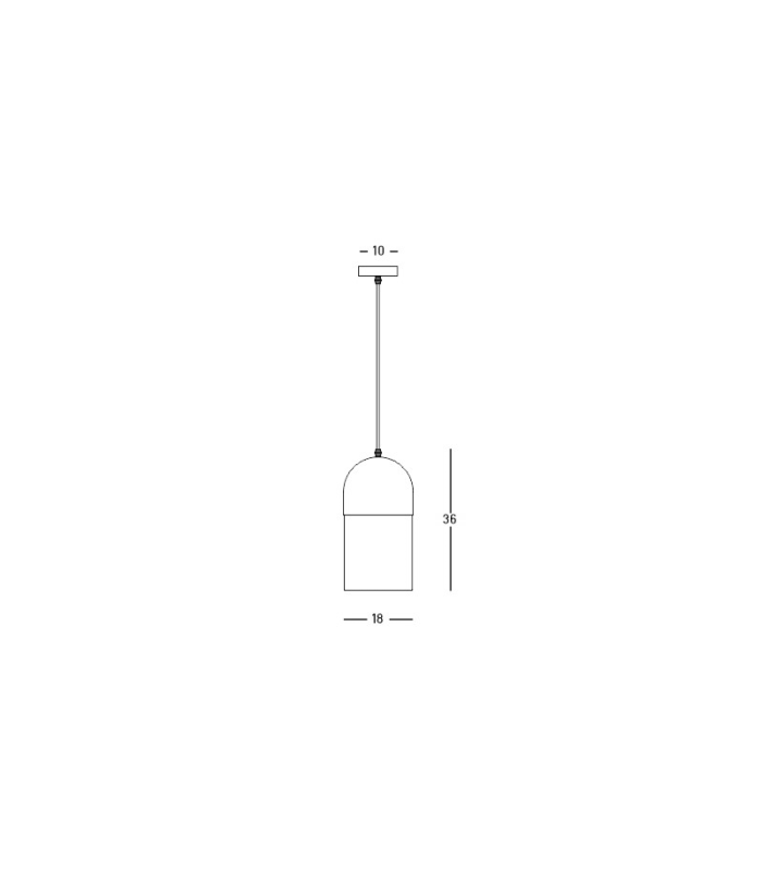 Patras Slim Pendant Ceiling Light Black Matt-Natural 1ΧΕ27-3