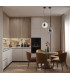 Halo 28cm Pendant Ceiling Light Black Matt -Clear Glass LED 3000K-3