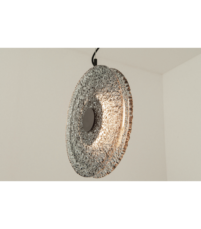 Halo 35cm Pendant Ceiling Light Black Matt -Smoked Glass LED 3000K-4