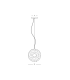 Halo 28cm Pendant Ceiling Light Black Matt -Clear Glass LED 3000K-6
