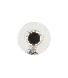 Halo 28cm Flush Wall Lamp Black Matt -Clear Glass LED 3000K-1