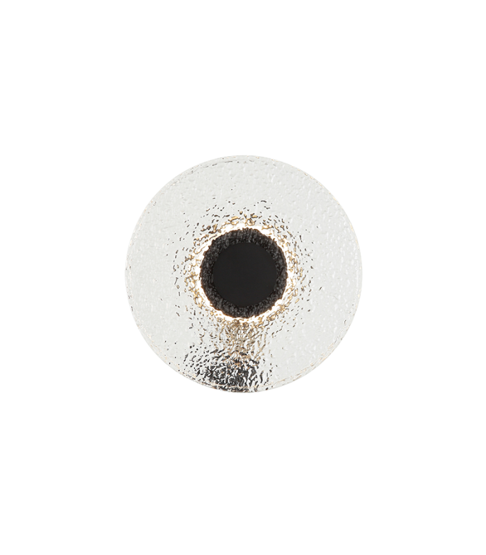 Halo 28cm Flush Wall Lamp Black Matt -Clear Glass LED 3000K-1
