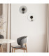 Halo 28cm Flush Wall Lamp Black Matt -Clear Glass LED 3000K-3