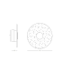 Halo 28cm Flush Wall Lamp Black Matt -Clear Glass LED 3000K-4