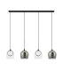 Halo Bar Pendant Ceiling Light Black Matt -Smoked-Champagne-Clear Glass LED 3000K-1