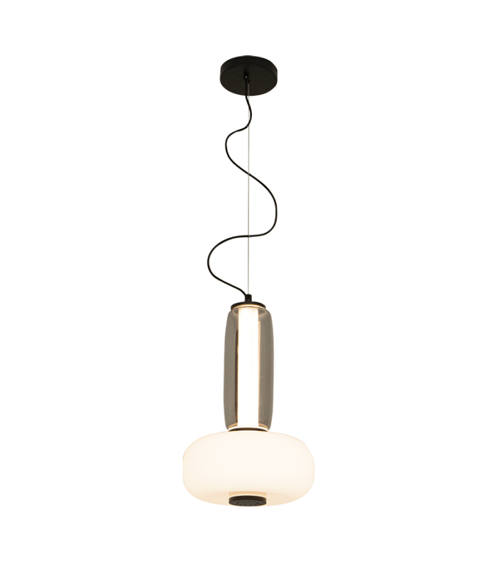 Calya Globe Pendant Ceiling Light Black Matt LED 3000K-1