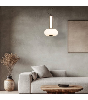 Calya Globe Pendant Ceiling Light Black Matt LED 3000K-2